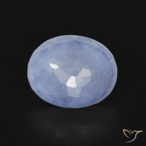 2.34ct Naturel Bleu violacé Calcédoine, ovale, Transparent