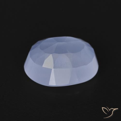 Calcédoine Bleu violacé naturelle ovale, 2.70 ct, Transparent