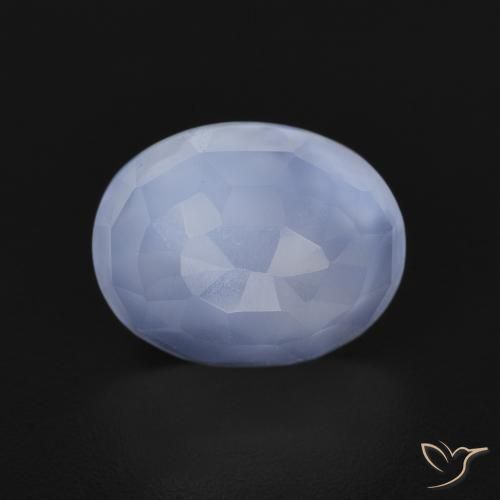 2.56ct Naturel Bleu violacé Calcédoine, ovale, Transparent