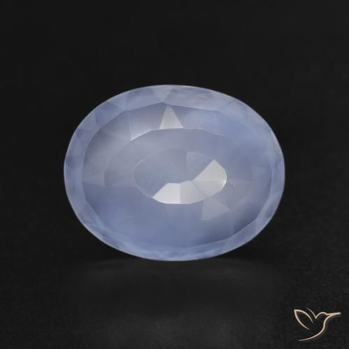 2.54ct Naturel Bleu violacé Calcédoine, ovale, Transparent