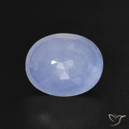 2.67ct Naturel Bleu violacé Calcédoine, ovale, Transparent