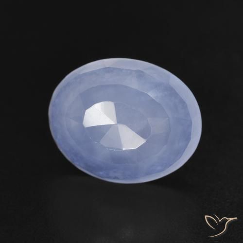 2.87ct Naturel Bleu violacé Calcédoine, ovale, Transparent