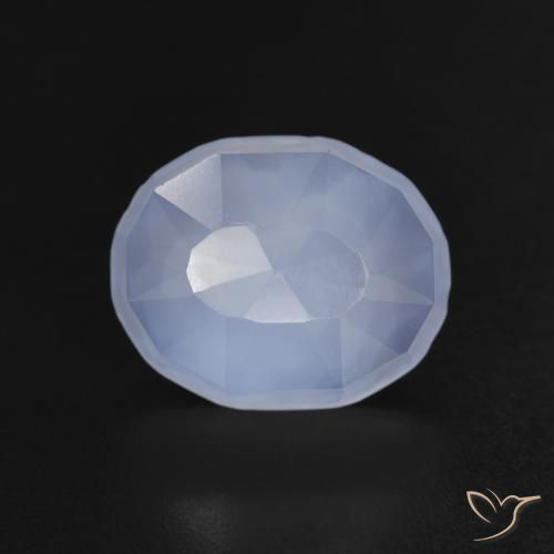 3.22ct Naturel Bleu violacé Calcédoine, ovale, Transparent