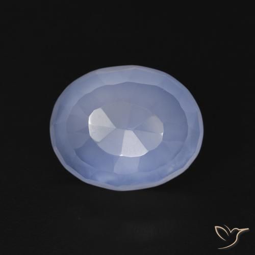 3.54ct Naturel Bleu violacé Calcédoine, ovale, Transparent