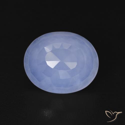3.56ct Naturel Bleu violacé Calcédoine, ovale, Transparent