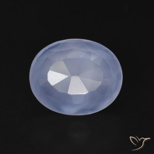 3.60ct Naturel Bleu violacé Calcédoine, ovale, Transparent