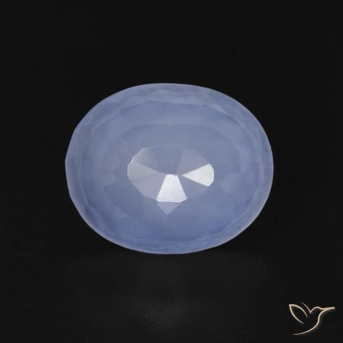 3.34ct Naturel Bleu violacé Calcédoine, ovale, Transparent