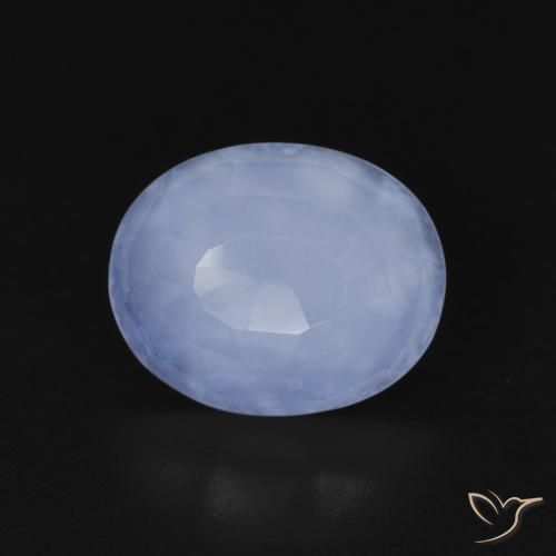 2.98ct Naturel Bleu violacé Calcédoine, ovale, Transparent