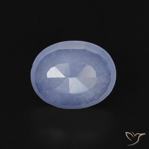 2.56ct Naturel Bleu violacé Calcédoine, ovale, Transparent