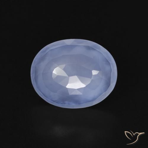 2.45ct Naturel Bleu violacé Calcédoine, ovale, Transparent