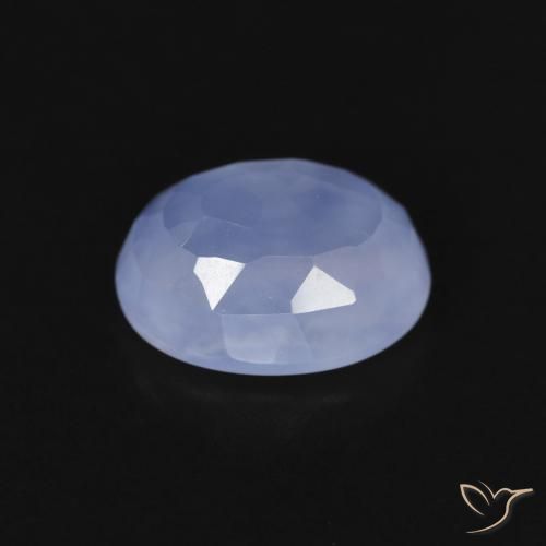Calcédoine Bleu violacé naturelle ovale, 2.45 ct, Transparent
