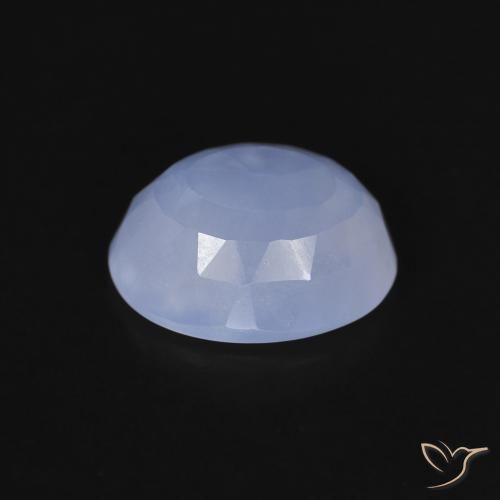 Calcédoine Bleu violacé naturelle ovale, 2.47 ct, Transparent