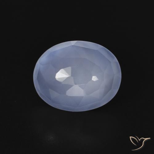 2.75ct Naturel Bleu violacé Calcédoine, ovale, Transparent