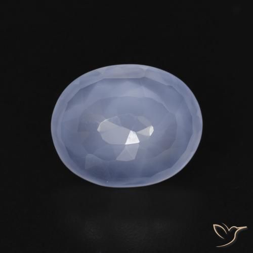 3.11ct Naturel Bleu violacé Calcédoine, ovale, Transparent