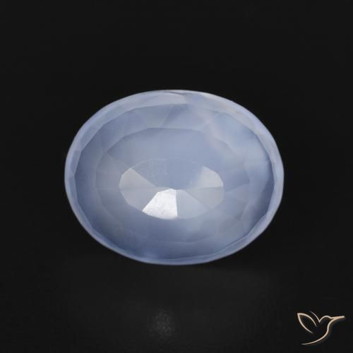 2.40ct Naturel Bleu violacé Calcédoine, ovale, Transparent