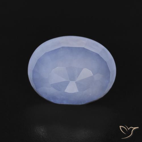 2.61ct Naturel Bleu violacé Calcédoine, ovale, Transparent