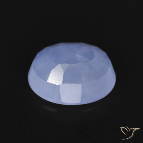 Calcédoine Bleu violacé naturelle ovale, 2.61 ct, Transparent