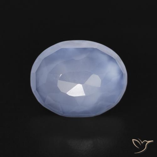 2.57ct Naturel Bleu violacé Calcédoine, ovale, Transparent