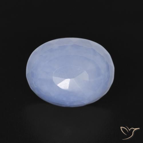 2.70ct Naturel Bleu violacé Calcédoine, ovale, Transparent