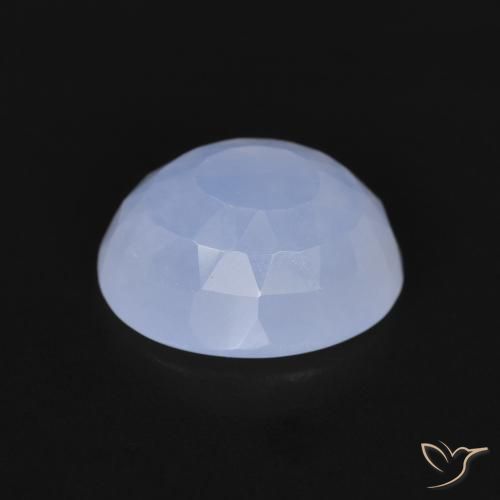 Calcédoine Bleu violacé naturelle ovale, 2.70 ct, Transparent