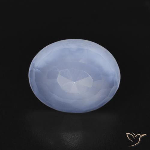 2.50ct Naturel Bleu violacé Calcédoine, ovale, Transparent