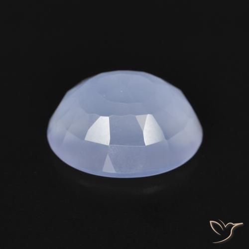 Calcédoine Bleu violacé naturelle ovale, 2.50 ct, Transparent