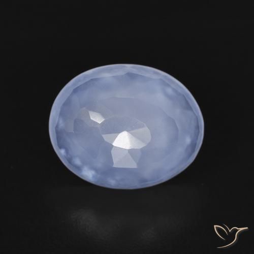 2.34ct Naturel Bleu violacé Calcédoine, ovale, Transparent