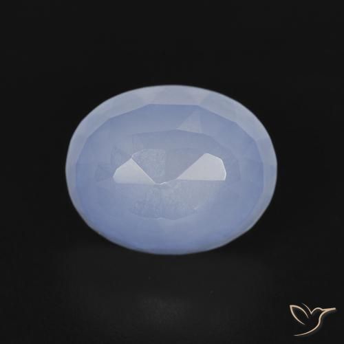2.77ct Naturel Bleu violacé Calcédoine, ovale, Transparent