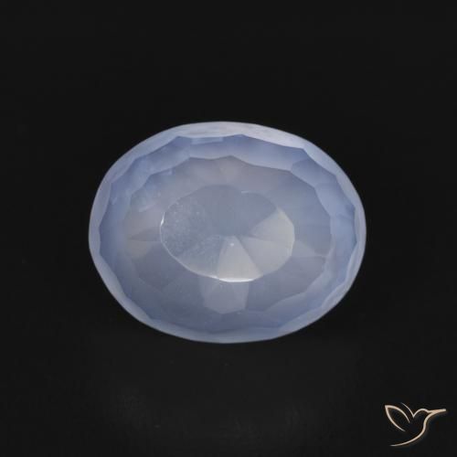 2.63ct Naturel Bleu violacé Calcédoine, ovale, Transparent