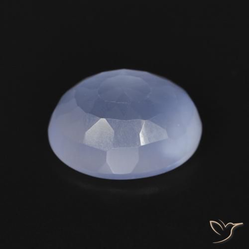 Calcédoine Bleu violacé naturelle ovale, 2.73 ct, Transparent