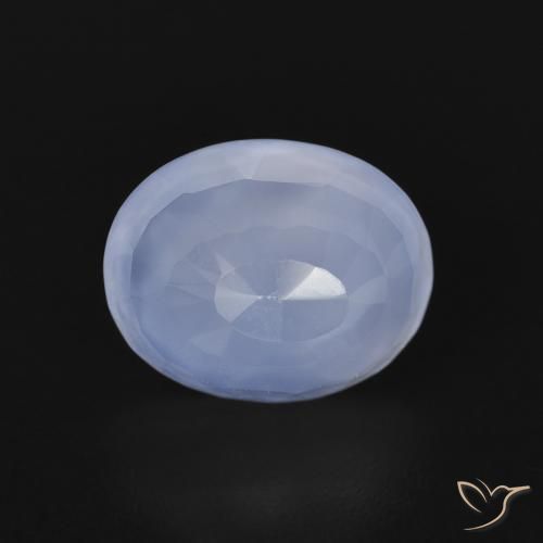 2.73ct Naturel Bleu violacé Calcédoine, ovale, Transparent