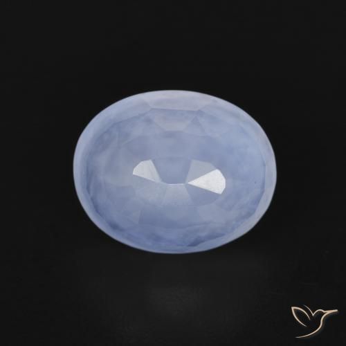 2.70ct Naturel Bleu violacé Calcédoine, ovale, Transparent