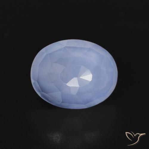 2.83ct Naturel Bleu violacé Calcédoine, ovale, Transparent