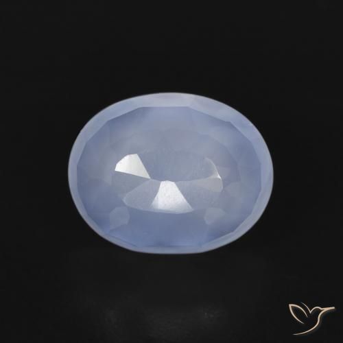 2.68ct Naturel Bleu violacé Calcédoine, ovale, Transparent