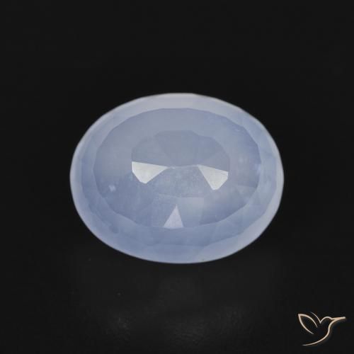 2.82ct Naturel Bleu violacé Calcédoine, ovale, Transparent