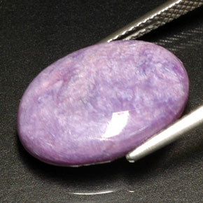 Charoïte violet naturelle coupe ovale, 8,22 ct, opaque