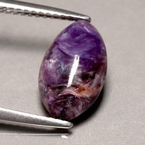 Charoïte violet naturelle marquise, 2,58 ct, opaque