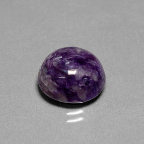Charoïte violet naturelle coupe roude, 6,75 ct, opaque