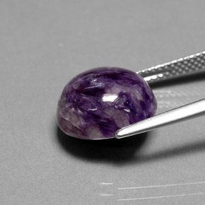 Charoïte violet naturelle coupe roude, 6,75 ct, opaque