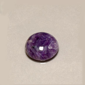 Charoïte violet naturelle coupe roude, 5,04 ct, opaque