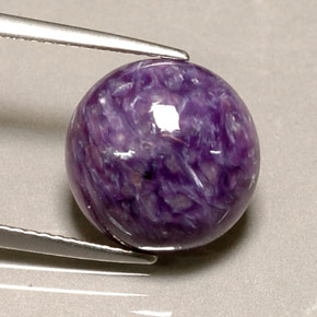 Charoïte Violet naturelle Coupe roude, 5.29 ct, Opaque