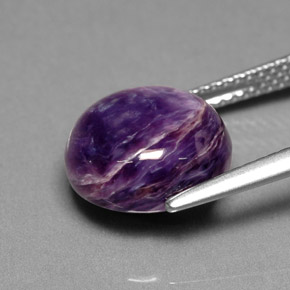 Charoïte Violet naturelle Coupe roude, 5.47 ct, Opaque