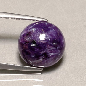Charoïte Violet naturelle Coupe roude, 4.21 ct, Opaque