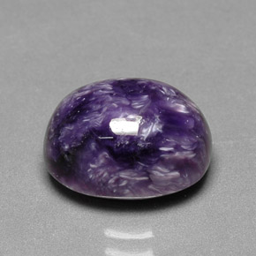 Charoïte violet naturelle coupe ovale, 5,68 ct, opaque