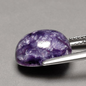 Charoïte violet naturelle coupe ovale, 5,68 ct, opaque