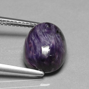 Charoïte violet naturelle coupe ovale, 4,98 ct, opaque