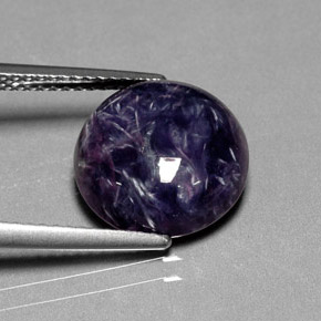 Charoïte Violet naturelle Coupe roude, 4.70 ct, Opaque