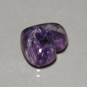 Charoïte Violet naturelle Forme de coeur, 4.91 ct, Opaque