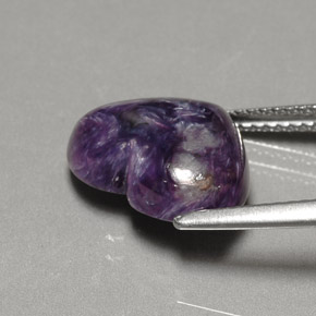 Charoïte Violet naturelle Forme de coeur, 4.91 ct, Opaque