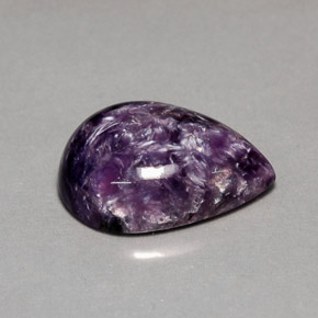 Charoïte Violet naturelle En forme de poire, 5.19 ct, Opaque